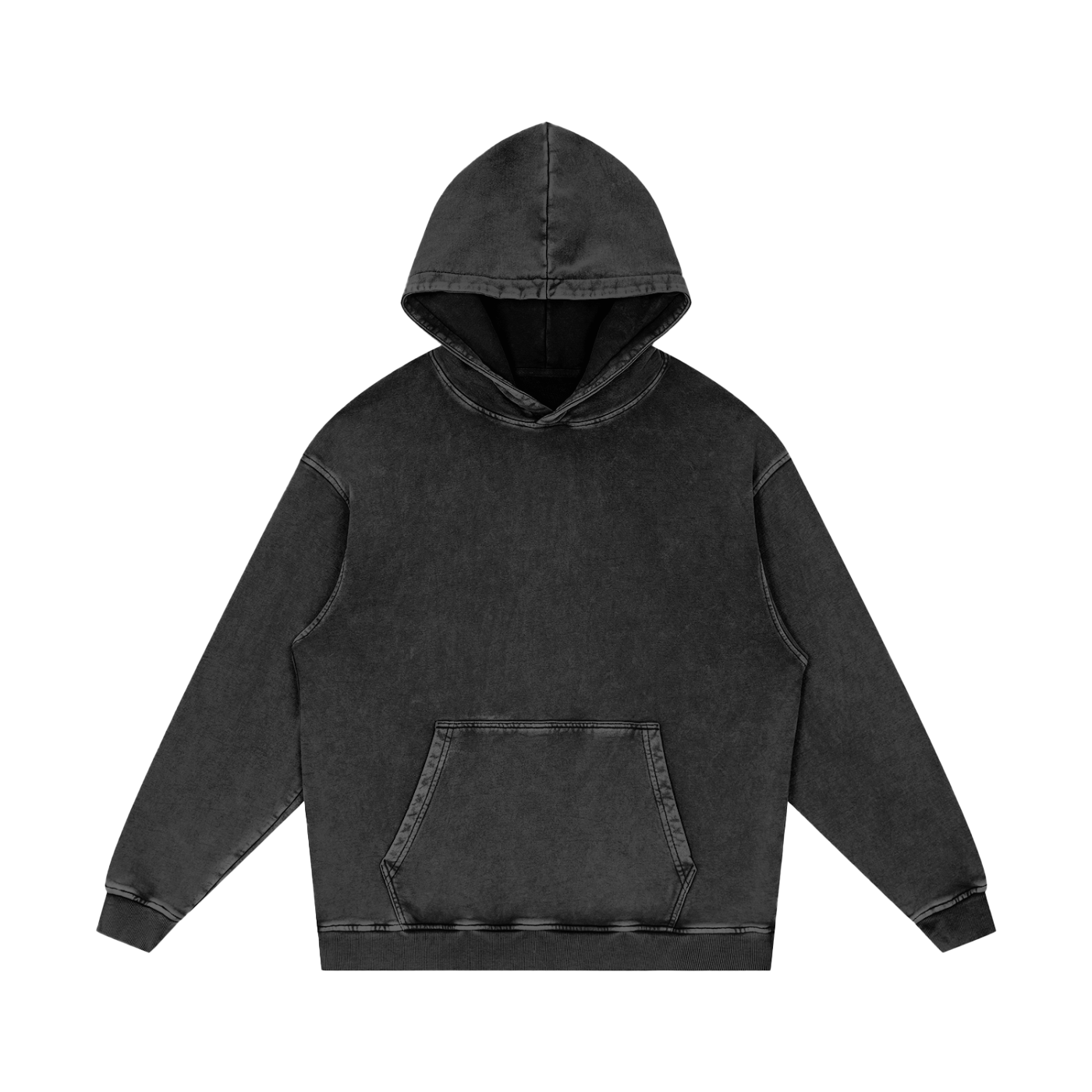 Vintage Washed Loose Kanji Hoodie