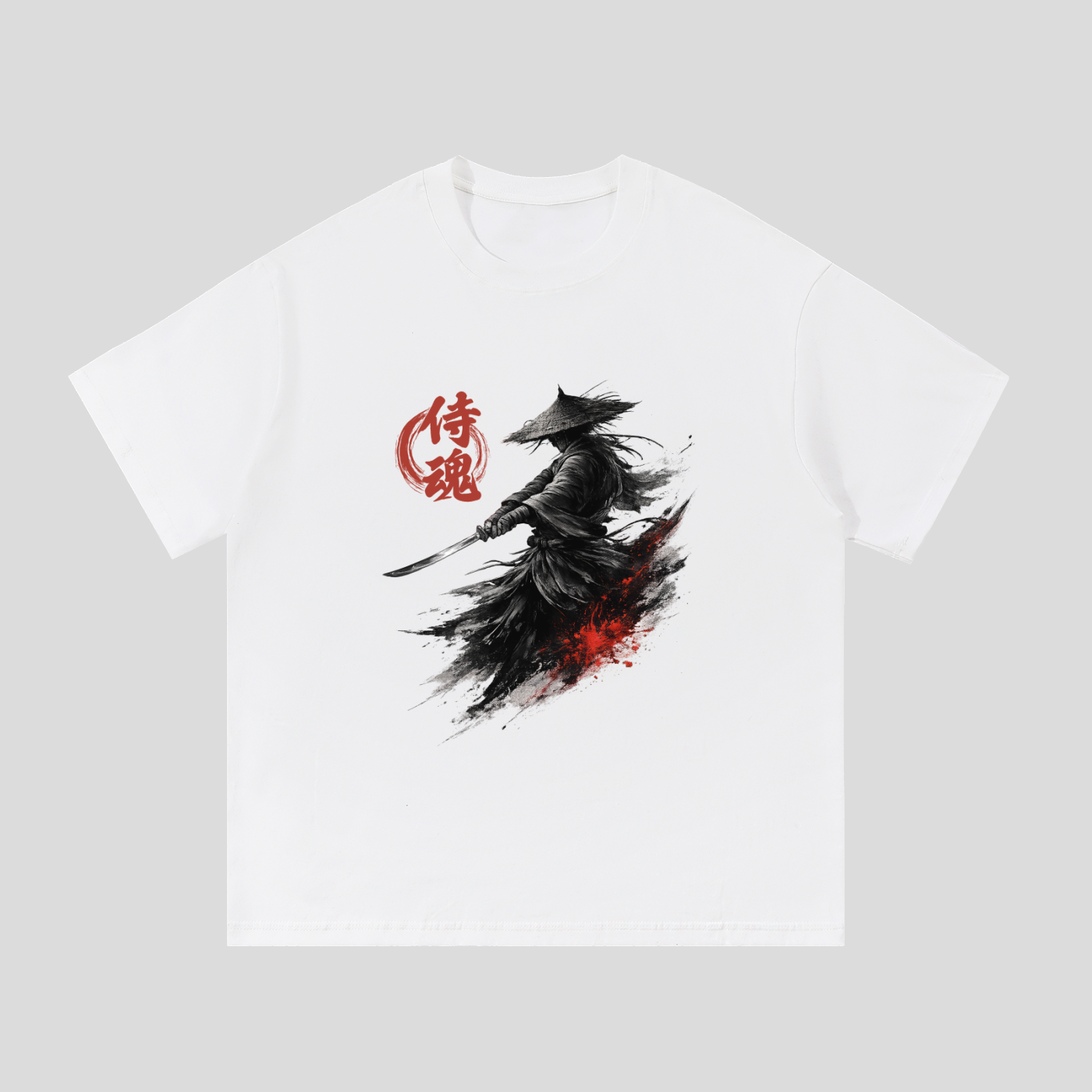 Samurai Heavyweight Cotton Tee - Front Print