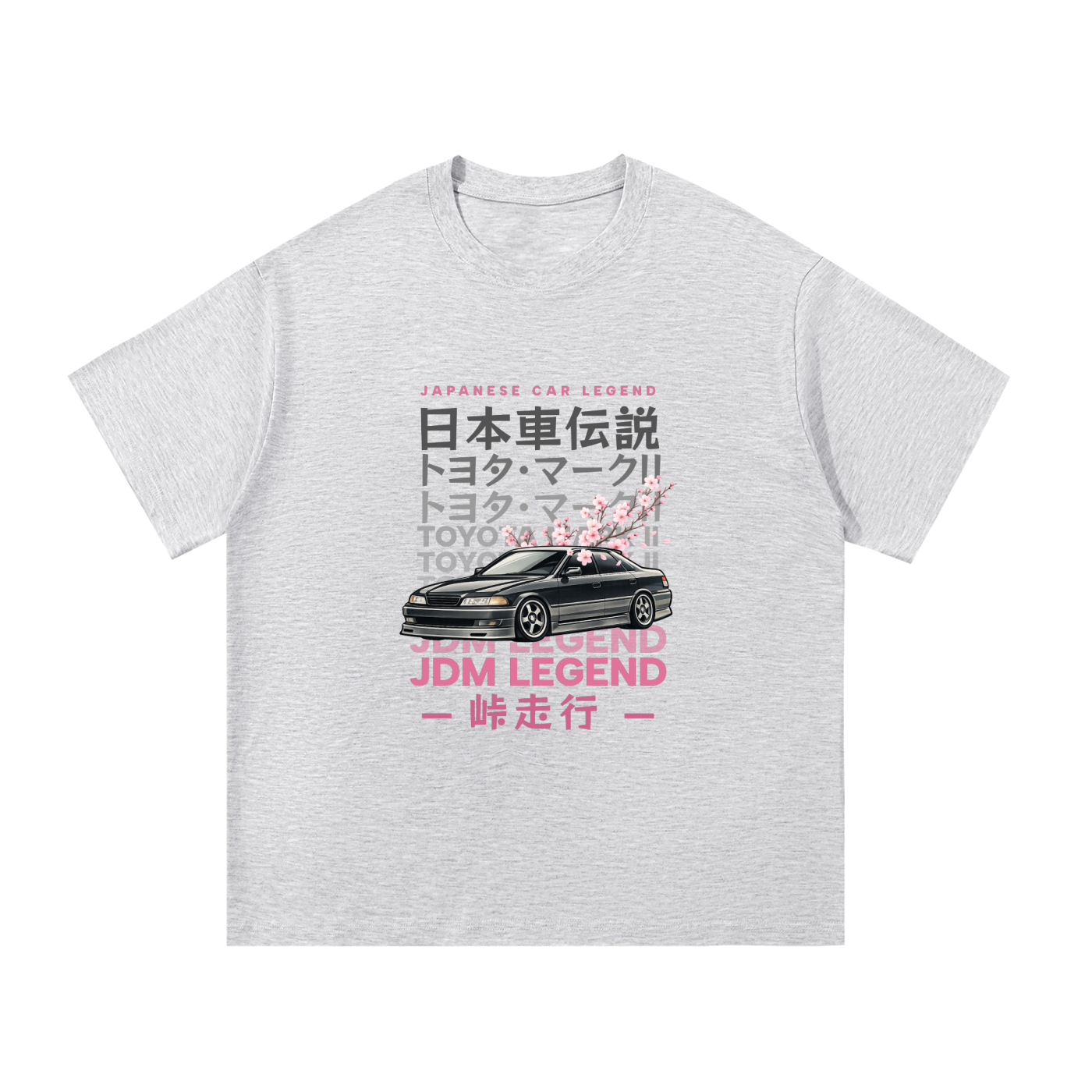 Mark II Cherry Heavyweight Cotton Tee - Front Print