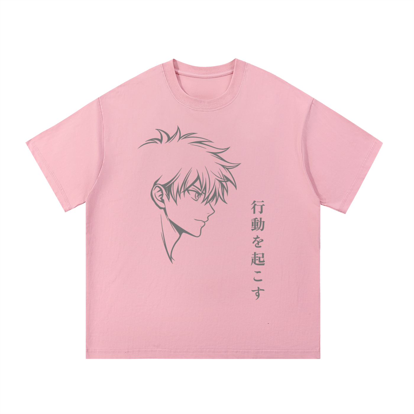 Anime Face Heavyweight Cotton Tee - Front Print