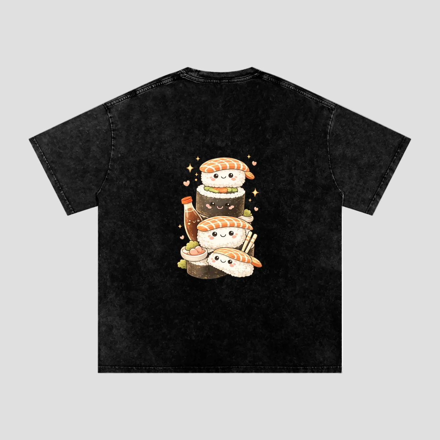 Vintage Washed Oversized Nigiri Stack Tee