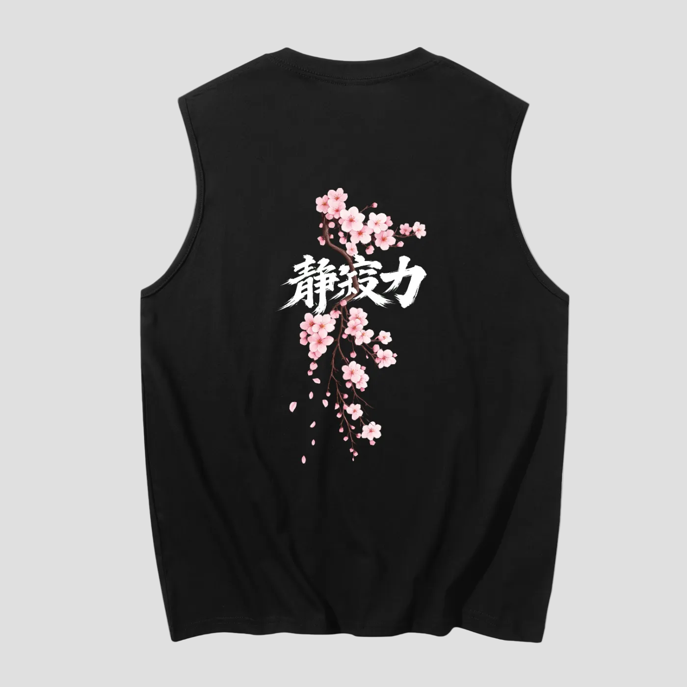 Cherry Branch Cotton Tank Top