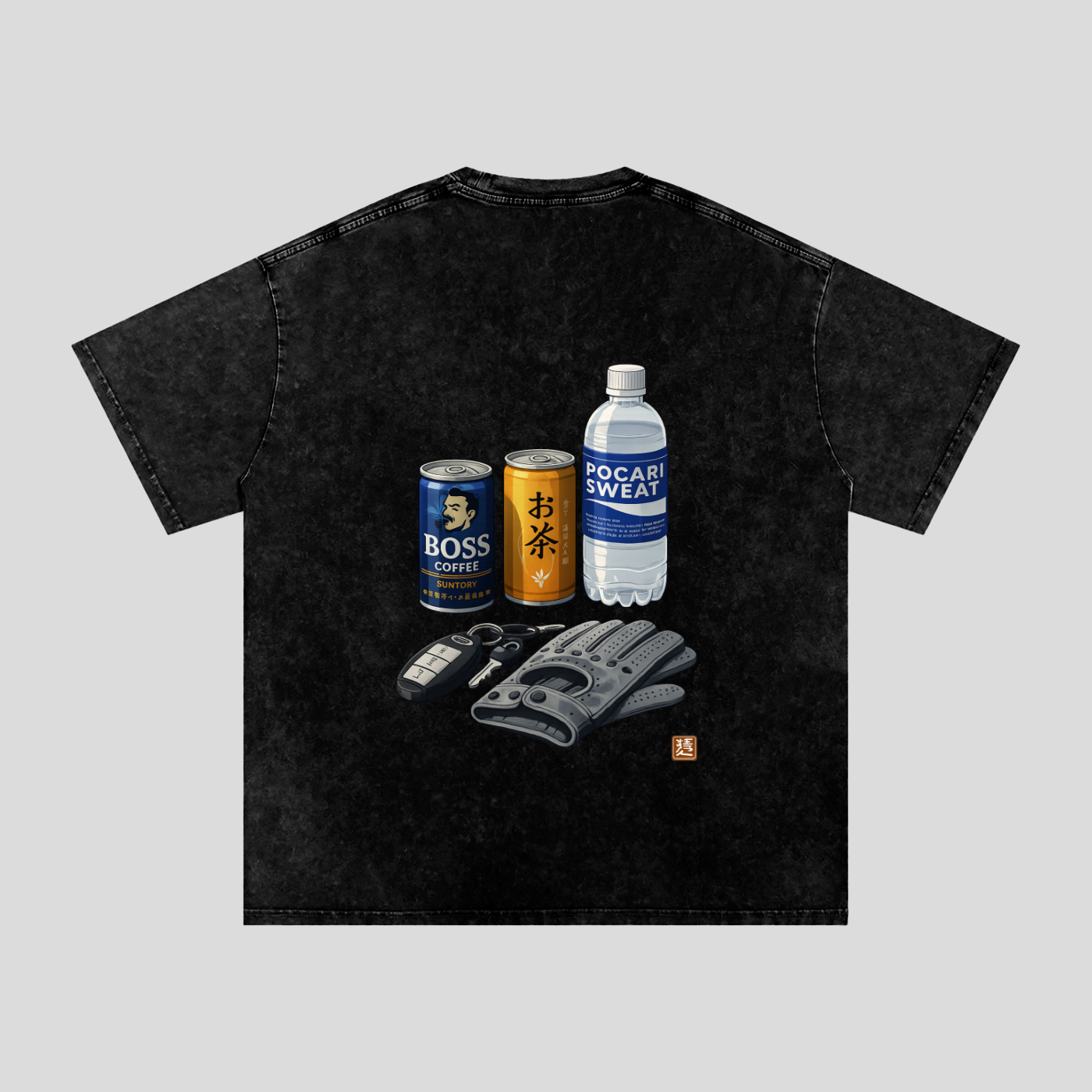 Vintage Washed Oversized Boss Coffee Tee
