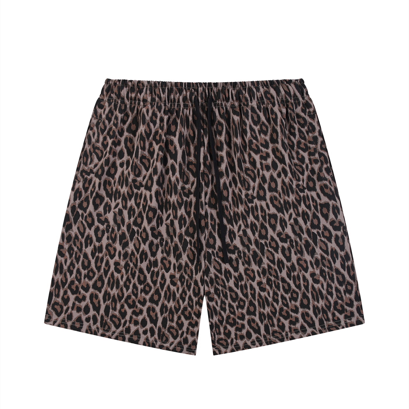 Shorts leopardo de alto gramaje con cordón