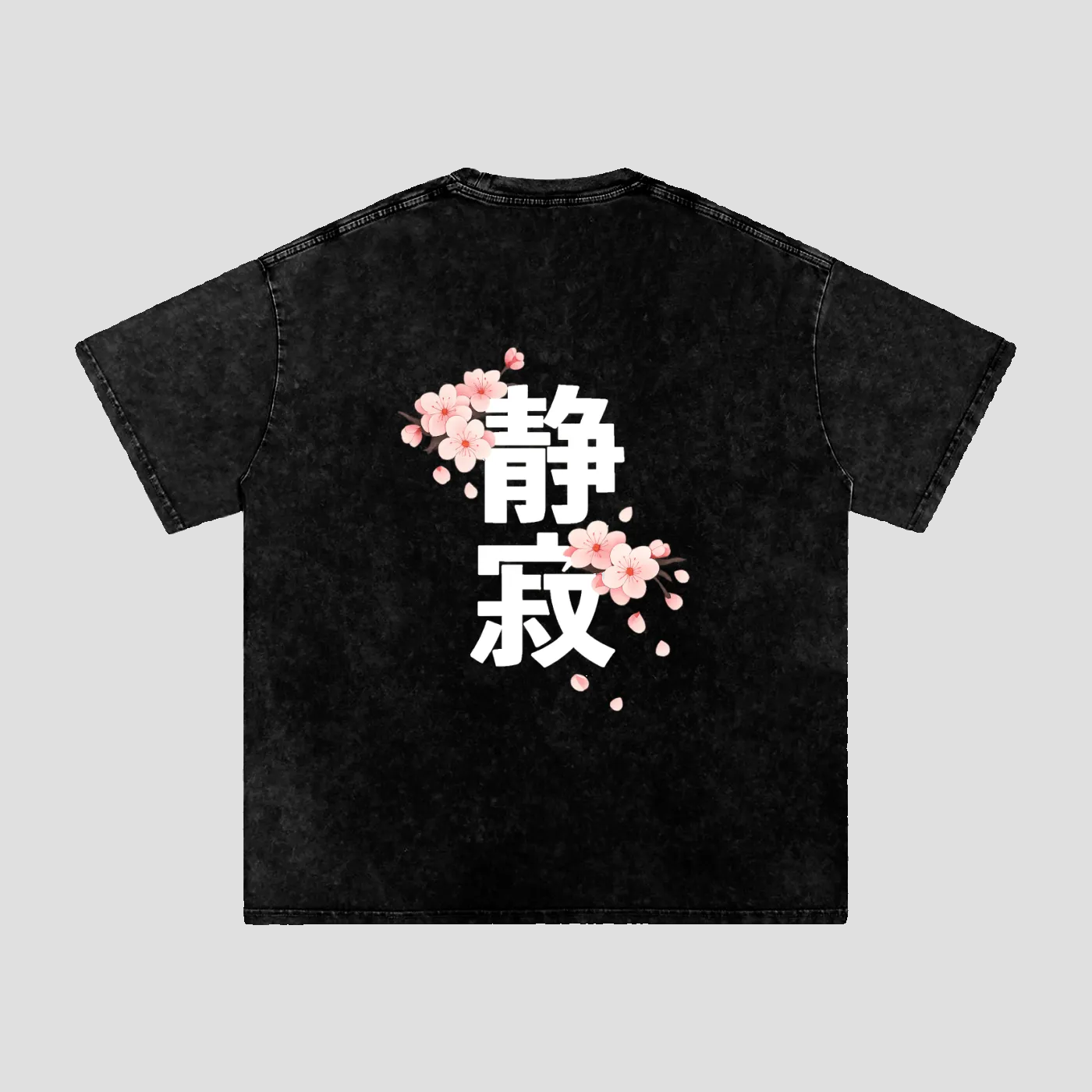 Vintage Washed Oversized Cherry Kanji Tee