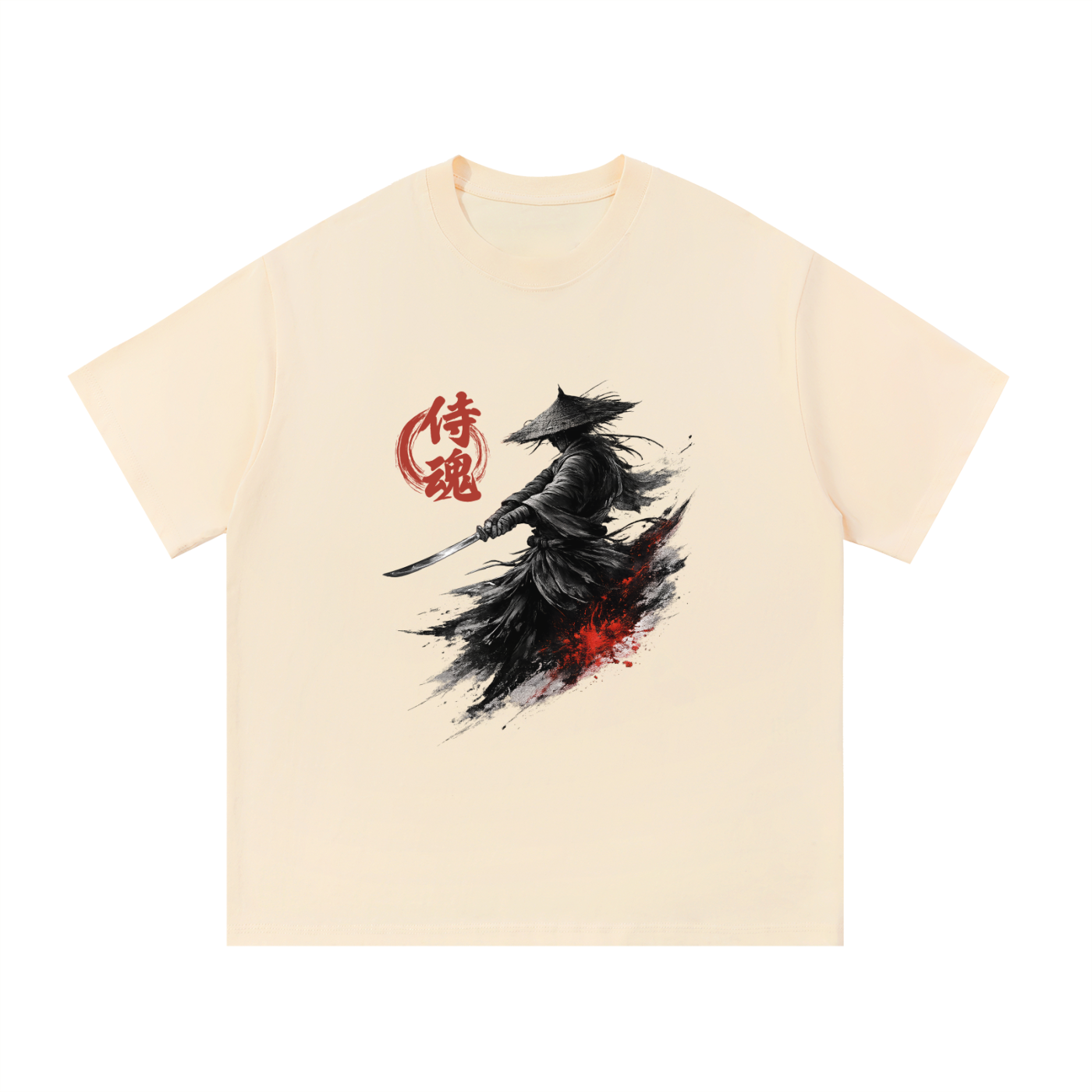 Samurai Heavyweight Cotton Tee - Front Print