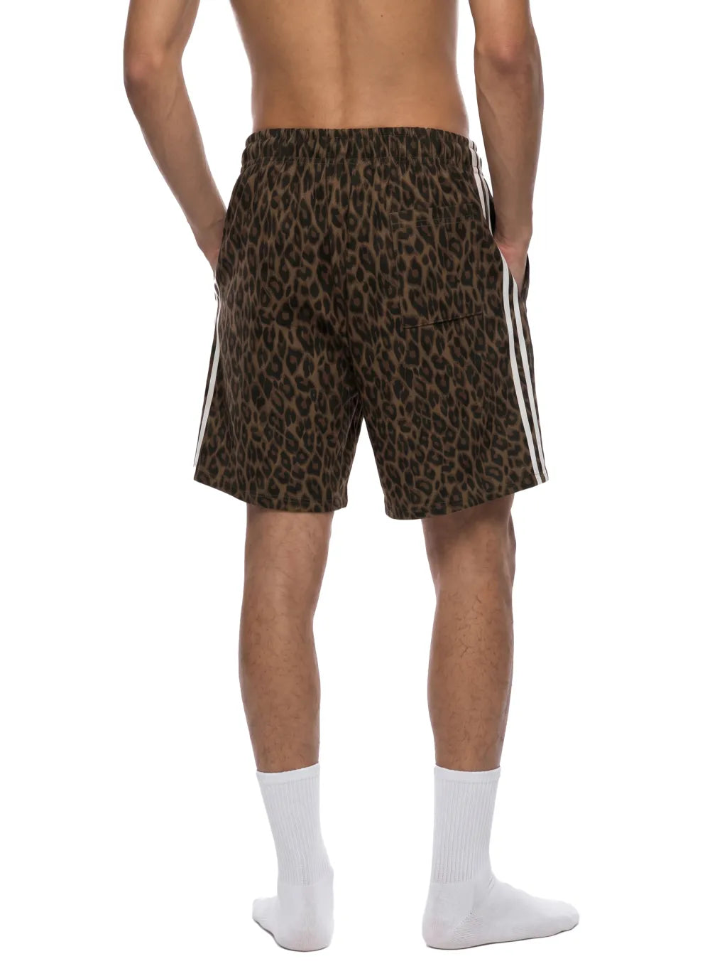 Shorts leopardo de alto gramaje con cordón